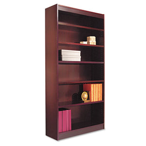 Alera,Bookcase, Six-Shelf, 35.63w x 11.81d x 60h, Mahogany