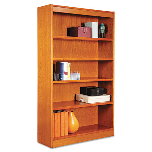 Alera,Bookcase, Five-Shelf, 35.63w x 11.81d x 60h, Medium Cherry