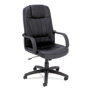 Alera,Sparis Executive High-Back Swivel/Tilt Bonded Leather Chair, Supports Up to 275 lb, 18.11" to 22.04" Seat Height, Black