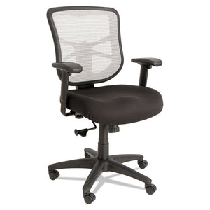 Alera,Elusion Series Mesh Swivel/Tilt Chair, Supports 275lb, 17.9" to 21.8" Seat, Black Seat, White Back, Black Base