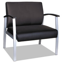 Load image into Gallery viewer, Alera, metaLounge Series Bariatric Guest Chair, 30.51&quot; x 26.96&quot; x 33.46&quot;, Black Seat/Back, Silver Base
