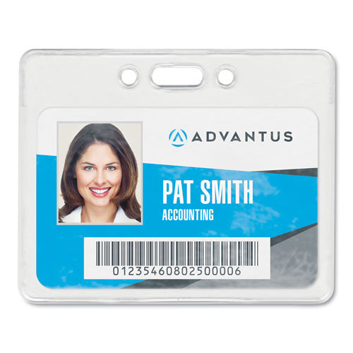 Advantus, ID Badge Holders, Horizontal, Clear 3.75