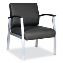Load image into Gallery viewer, Alera, metaLounge Series Mid-Back Guest Chair, 24.6&quot; x 26.96&quot; x 33.46&quot;, Black Seat/Back, Silver Base
