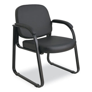Alera,Genaro Series Half-Back Sled Base Guest Chair, 25" x 24.80" x 33.66", Black