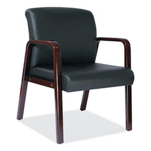 Load image into Gallery viewer, Alera,Reception Lounge WL Series Guest Chair, 24.21&quot; x 24.8&quot; x 32.67&quot;, Black Seat/Back, Mahogany Base
